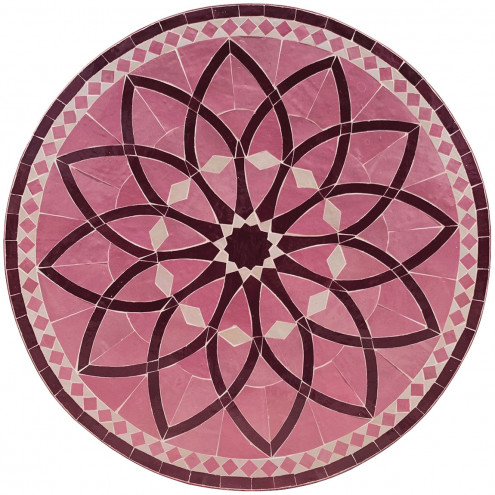 Gartentisch aus Mosaik MOSA-ROSA Ø 80 cm