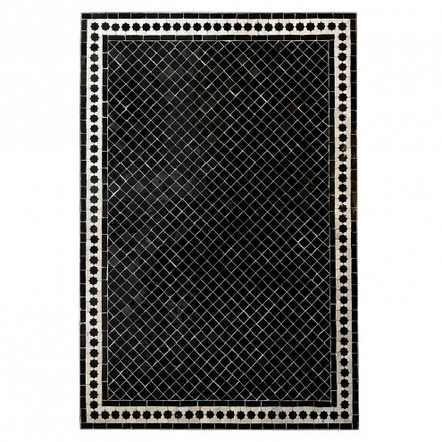 Gartentisch aus Marokko 120cmx80cm schwarz/weiß