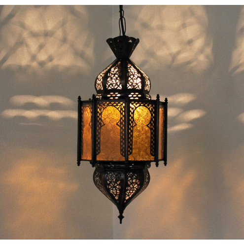 Orientalische Hängeleuchte LAFNA-2 Amber