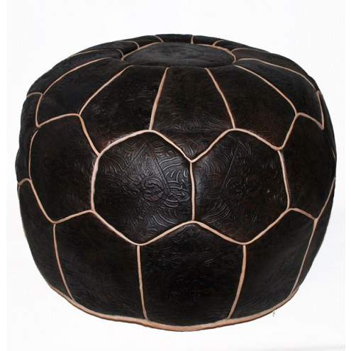 Arabisches Leder-sitzkissen CHELA D60cm