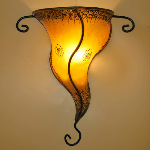 Orientalische Wandlampe GARN gelb