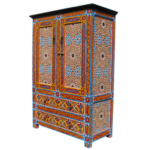 Marokkanischer Schrank Handbemalt ZOUIN-1