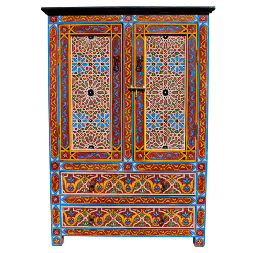 Marokkanischer Schrank Handbemalt ZOUIN-1