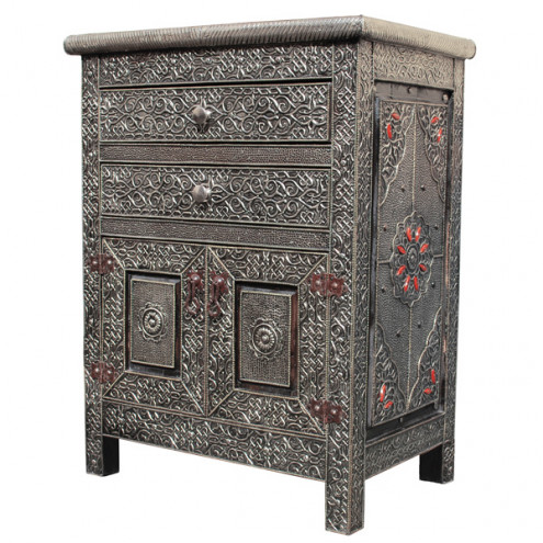 Orientalische Kommode mit Metall verkleidung KHALIFA