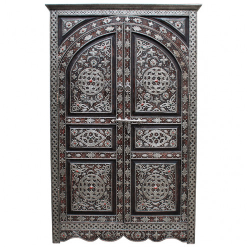 Orientalischer Silbermetall - Schrank SHAHRAZAD