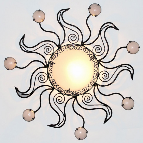 Sonnen-Lampe aus Metall "soleil-60" Creme