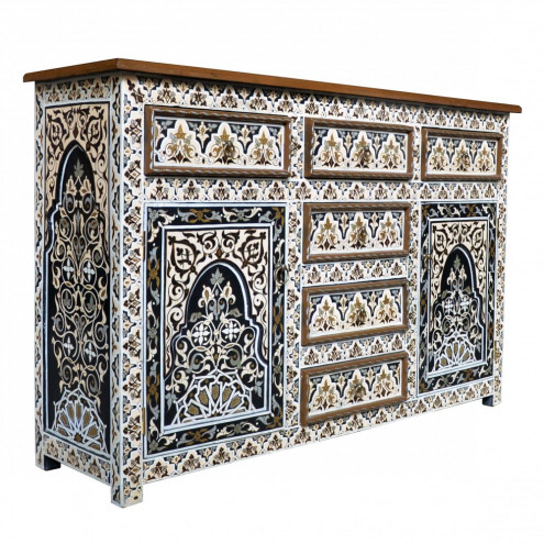 Arabischer Büffet-Schrank handbemalt HAMIDOU