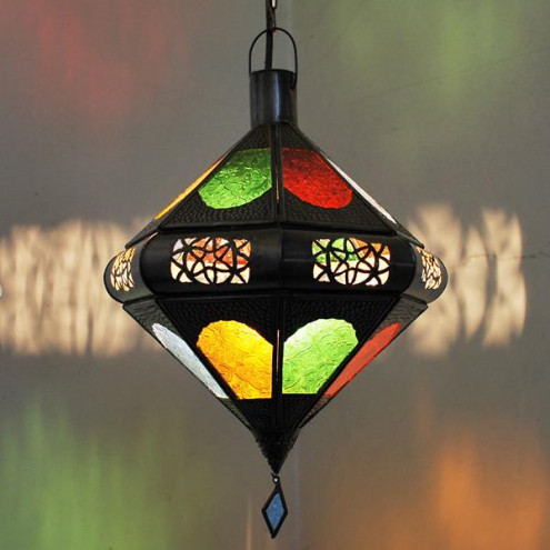 Marokkanische Hängeleuchte "Toupie 1" Multi