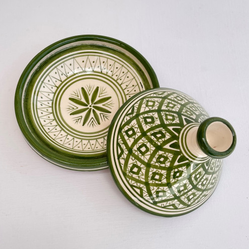 Handbemalte Tajine Ø11cm Grün