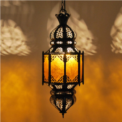 Arabische Hängeleuchte Lafna Amber