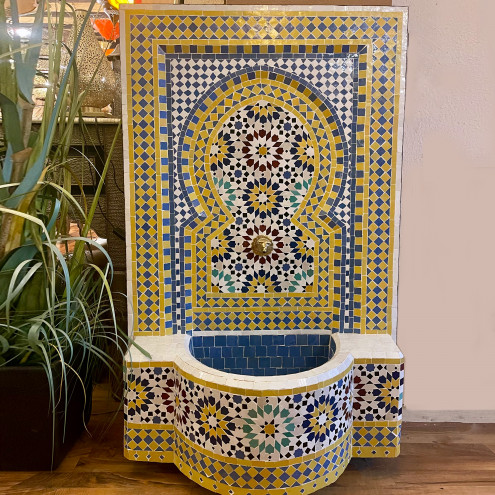 Springbrunnen aus Mosaiksteine Ankabut 130x70 cm bunt