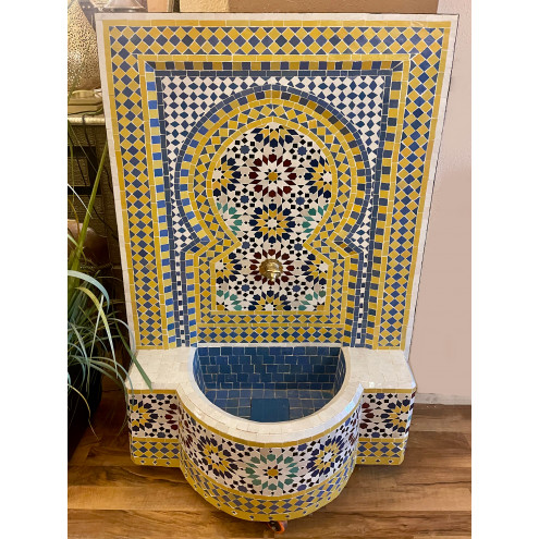 Springbrunnen aus Mosaiksteine Ankabut 130x70 cm bunt