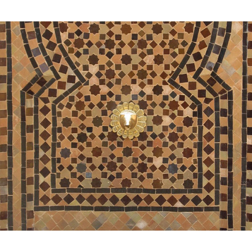 Marokkanischer Mosaikbrunnen FOUDOUK 130 × 70 cm Braun/Beige