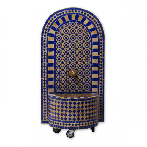 Mosaikbrunnen FOUNDOUK H120cm Blau