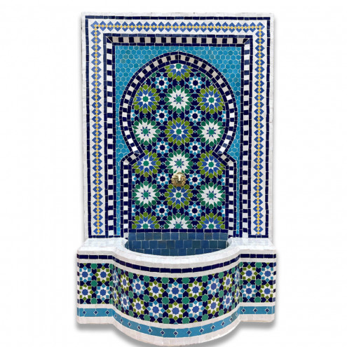Marokkanischer Brunnen aus Mosaiksteine ANKABUT-3