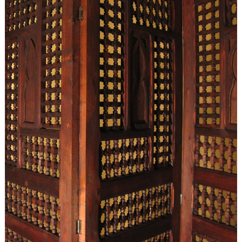 Orientalischer Raumtrenner "Mosharabia" aus Vollem Holz, H180 x B200cm.