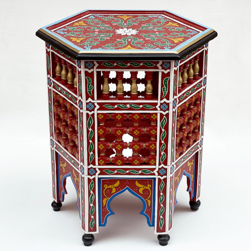 Handbemalter Marokkanischer Beistelltisch NIHAL