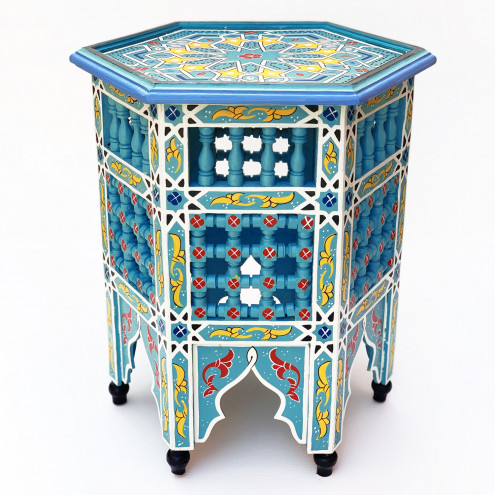 Marokkanischer Vollholz Teetisch SCHIBI