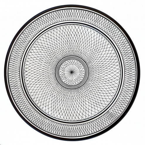 Marokkanischer Keramik-Teller handbemalt Ø40cm Schwarz