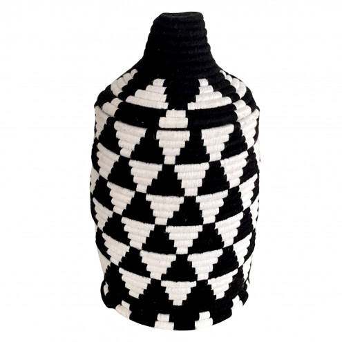 Berber Korb in schwarz/weiß H32cm