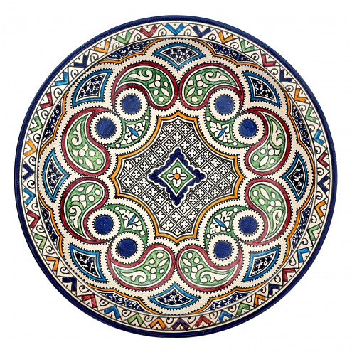 Große marokkanische Keramik-Schale FES-06 Ø40cm