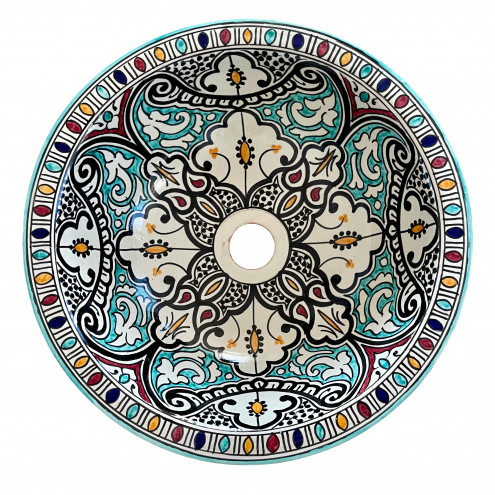Handbemaltes Waschbecken Bunt Ø35 cm