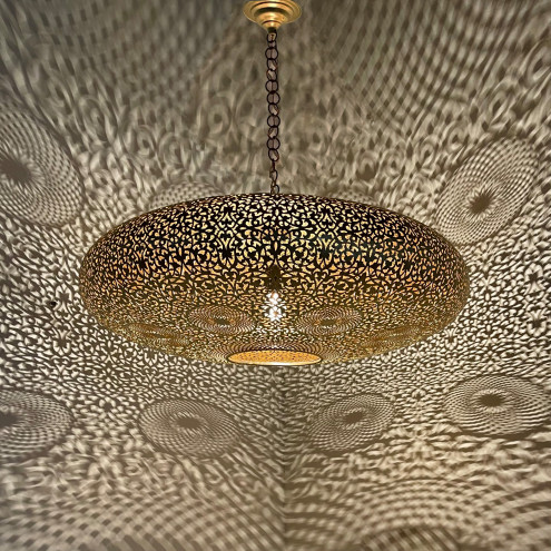Marokkanische Hängelampe aus Messing WARDA Ø80cm