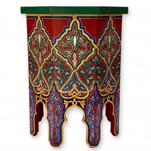 Handbemalter marokkanischer Beistelltisch Bunt