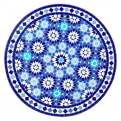 Mosaik-Tisch ANKBUTIA blau Ø 80cm