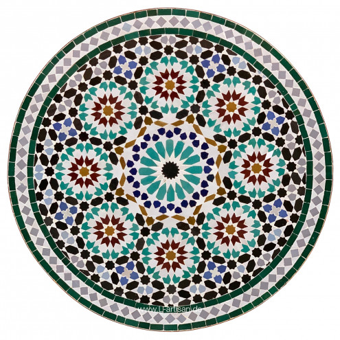 Gartentisch aus Mosaik Ø80cm BISHARA