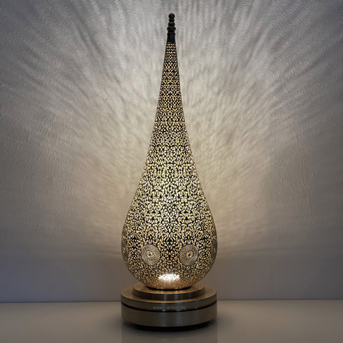 Marokkanische Stehleuchte DAMIA-L Messing H68cm