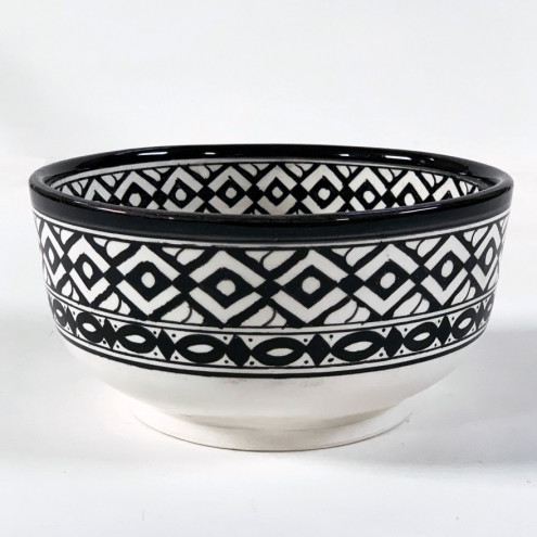 Keramik-Schale FES-SW01 schwarz-weiß Ø 20 cm