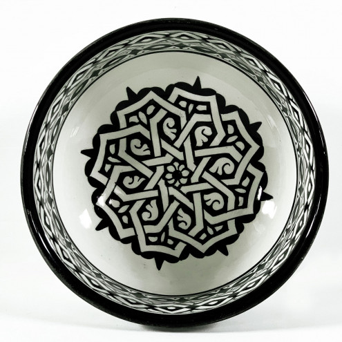 Keramik-Schale FES-SW01 schwarz-weiß Ø 20 cm