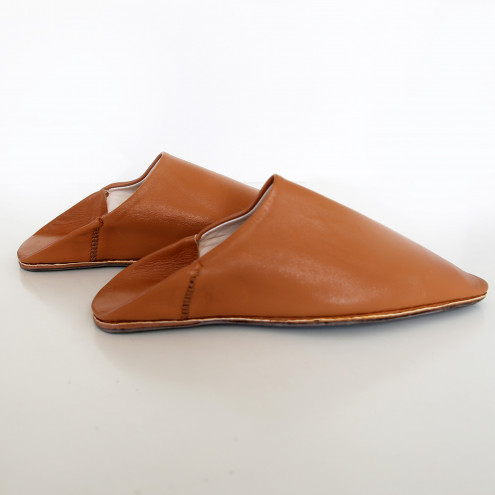 Marokkanische Leder Schuhe FEZ Cognac
