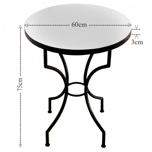 Bistrotisch aus Mosaik MDADI D60cm
