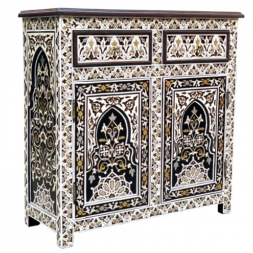 Marokkanische Kommode Handbemalt HAMIDOU-K