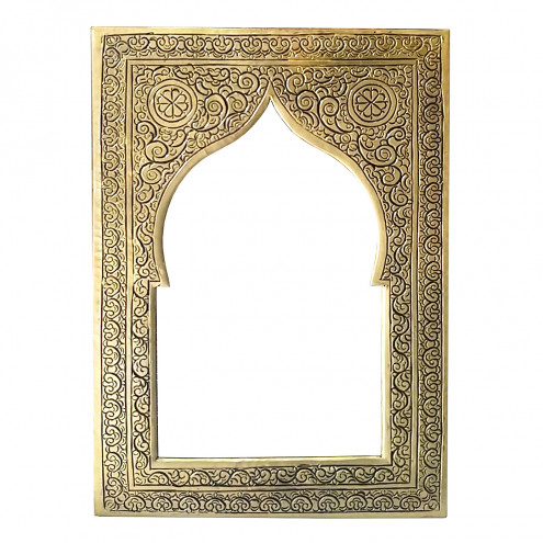 Marokkanischer goldener Spiegel Kasim-M H28cm
