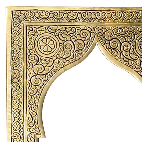 Marokkanischer goldener Spiegel Kasim-M H28cm