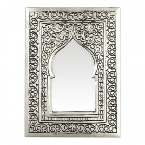 Marokkanischer Deco-Spiegel Kasim-XS H12cm Silber