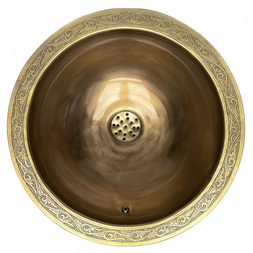 Graviertes Messing Waschbecken MS-2