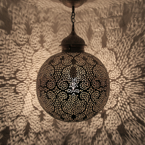 Marokkanische Messing - Kugellampe NAJAT D40cm
