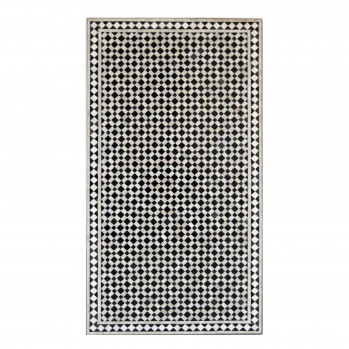 Arabischer Mosaiktisch SAOUDA Schwarz-Weiß rechteckig (150cmX80cm)
