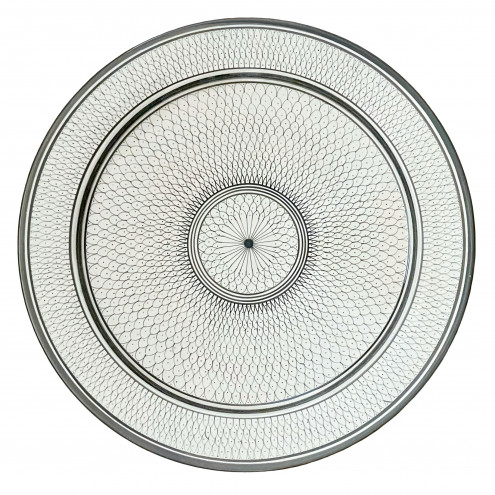 Große marokkanische Keramikschale Ø40 cm – grau & weiss