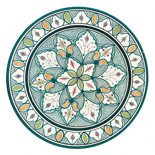 Große marokkanische Keramikschale Ø40 cm – gruen