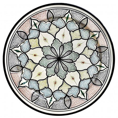 Große Handbemalte Keramik-Schale Ø40cm