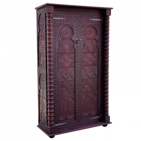 Marokkanischer Kleiderschrank Handgeschnitzt Cerdernholz TAHIR