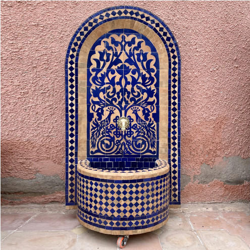 Gartenbrunnen TAOUS Blau H120cm