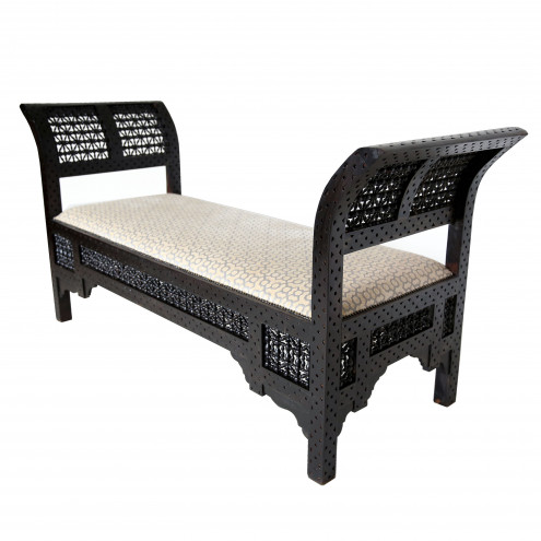 Orientalische Sitzbank AMALIA aus Marokko Massivholz