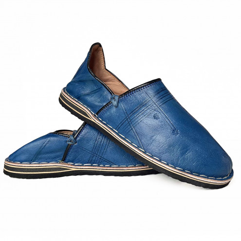 Marokkanische Lederschuhe Blau Marrakech