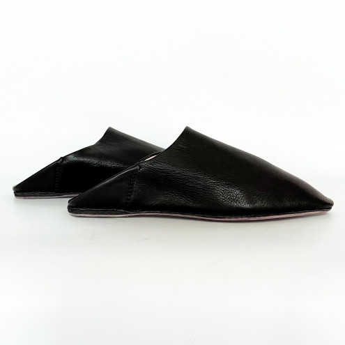 Marokkanische Leder Babouche FEZ schwarz